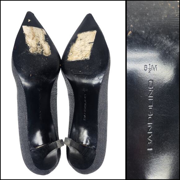 Gray Pointed Toe Heels Womens 6.5 Kitten Slip Ons Dressy Boss Lady Office Siren - Picture 11 of 11